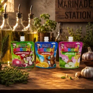 Customized Printed Food Grade Plastic Stand up Spout Pouches with Easy Pour Design for Jelly and Milk Packaging