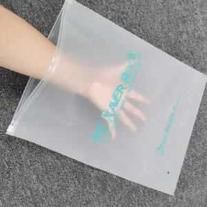 Customized Printed Frosted Resealable Zipper Plastic Packaging Bags for Swimwear, Garments and Shirts