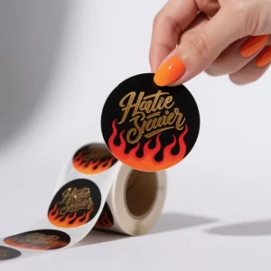 Customized Private Brand Logo Adhesive Roll Business Stickers Waterproof and Durable for Product Label Printing and Promotion