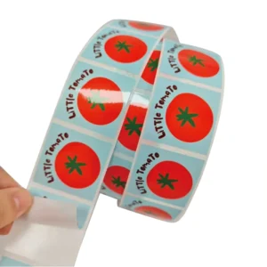 Customized Products Private Custom Round Stickers Vinyl Adhesive Waterproof Labels Printed Logos Roll Stickers