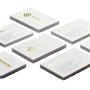 Customized Recyclable Business Cards with Gold Foil Stamping and Personalized Printing Service
