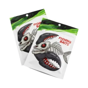 Customized Resealable Zipper Soft Fish Lure Hook Plastic Bait Bag