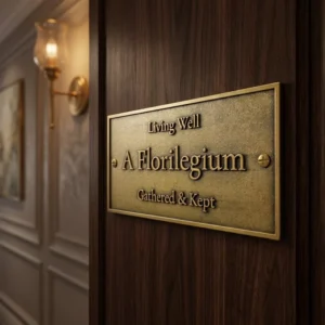 Customized Retro Brass Label with Copper Embossed Logo, Double-Hole Zinc Alloy Nameplate for Doors