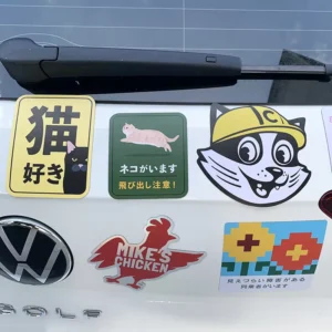 Customized Reusable Weather-Resistant Die-Cut Cartoon Magnetic Car Bumper Stickers