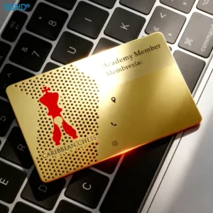 Customized Stainless Steel Gold-Plated Metal Cards for Hotels