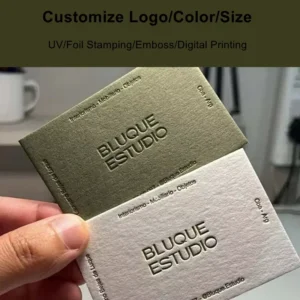 Customized Thick Debossed Hard Paper Business Card Digital Printing VIP Membership Card Coated Paper Thank You Card