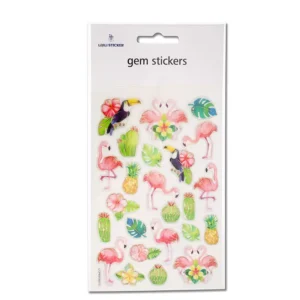 Customized Translucent Eco-Friendly Self-Adhesive Cartoon-Shaped PVC Resin Stickers for DIY Craft Kits and Notebooks