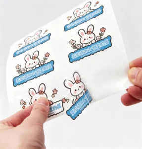 Customized Transparent BOPP/PET Waterproof Cartoon Stickers and Adhesive Labels for Food Cake Packaging