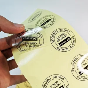 Customized Transparent Colored Labels for Sealing Boxes and Bags