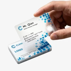 Customized Transparent PVC Business Card, Glossy, Matte or Frosted Finish