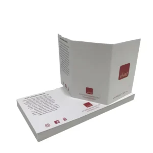 Customized Tri Fold Product Care User Guide Brochure Art Paper Flyers 20x10cm