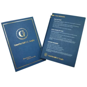 Customized Trifold Brochure With Gold Foil Logo Printing Business Flyer Catalog