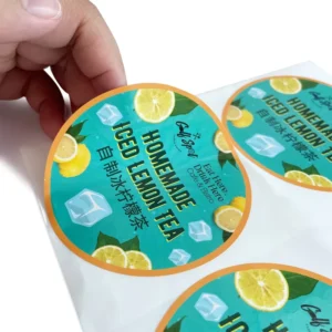 Customized Vinyl Waterproof Beverage Bottle Labels Packaging Stickers