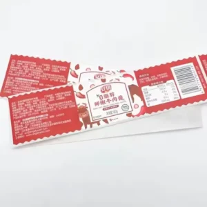 Customized Waterproof BOPP Synthetic Matte Adhesive Sticker Labels for Candy Pet Food Snacks Pizza and Sandwiches