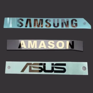 Customized Waterproof Nickel Alloy Metal Transfer Sticker, Thin 3D Embossed Logo, Heat-Resistant