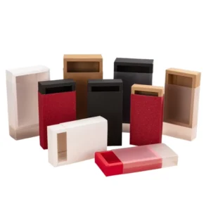 Customized White Cardboard Kraft Paper Gift Box with Transparent Window