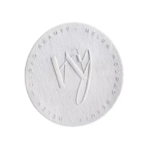 Customized White Embossed Logo Seal Stickers in Sheets Manufacturer Customized Packaging Labels