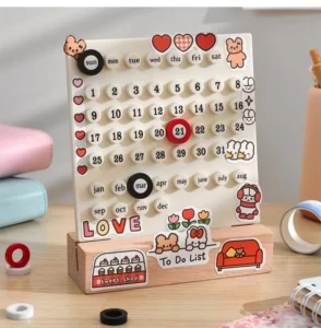 Customized Wooden-Base Perpetual Countdown Calendar Sign for Desktop