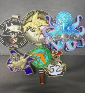 Customized Zinc Alloy Metal Commemorative Challenge Coin with Gold or Silver Plating, 3D Enamel Logo, Souvenir Collectible, UV Printed