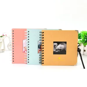 Custzomized Newborn Infant Record Baby Memory Photo Album Book with Keepsake Box Kids for Boys Girls