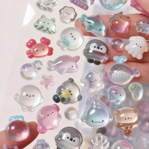 Cute 3D Cartoon Embossed Decorative Stickers for Children
