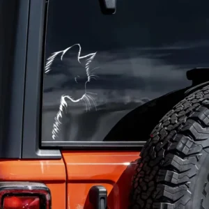 Cute Cat Peeking Waterproof Vinyl Car Bumper Sticker