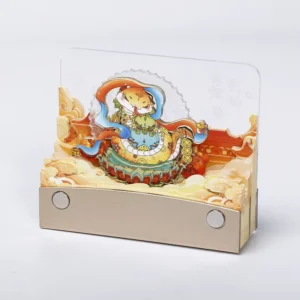 Cute Dragon Animal Supplies 3D Die-Cut Sticky Paper Tape Logo LED Light Luxury Gift Personalization Business Gift Set