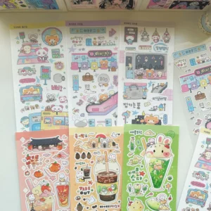 Cute Korean style Cartoon Bear Decorative Stickers for DIY Bullet Journal