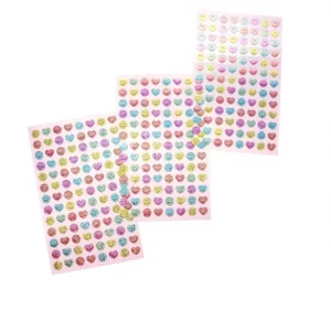 Cute Laser-Cut Heart & for Pattern Decorative Stickers for Stationery and Gift Packaging Factory