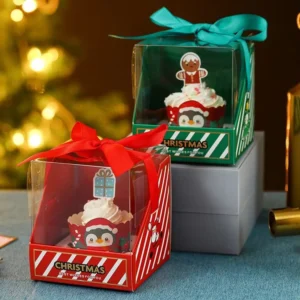 Cyber Celebrity Transparent Portable Cake Packaging Gift Decorative for Christmas Cupcakes Food Storage