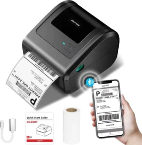 D450BT Bluetooth Thermal Label Printer for Small Business, 4×6 Shipping Labels