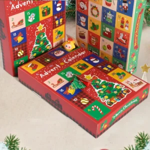 DIY Advent Calendar Box, 24 Doors, White Cardboard, Model HB0096-24, 5-Pack