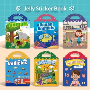 DIY Children’s Scene Sticker Book Removable Reusable Quiet Book for Concentration Training