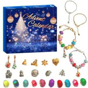 DIY Christmas Advent Calendar Blind Box with Jewelry Rings and Necklaces Christmas Countdown