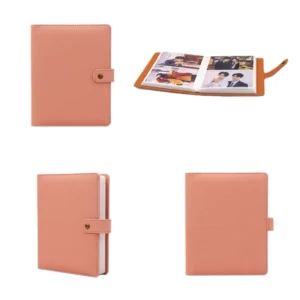 DIY PP and PU Leather Waterproof Mini Film Camera Photo Album, 12/11/9/8 Photos, 8×8.2 Inch
