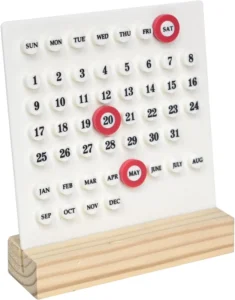 DIY Perpetual Desk Calendar with Month, Week, and Date Display for Classroom or Office