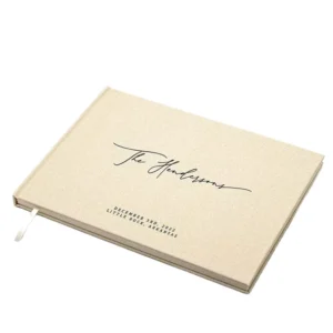 DIY Personalized Hardcover Linen Sketchbook Birthday Bridge Wedding Planner Guest Book Journal Gold Foil Photo Album