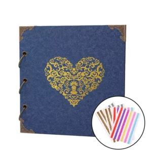DIY Retro Scrapbook Photo Album and Wedding Guest Book, Refillable