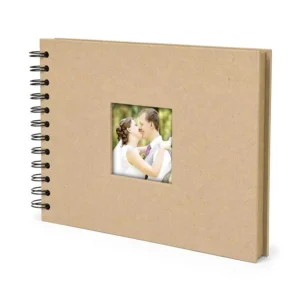 DIY Scrapbook Album 10×8 Inch Kraft Paper Cover with Blank Sheets for Wedding and Anniversary