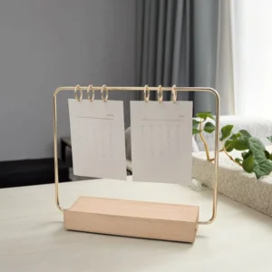DIY Style Wooden Desk Calendar Decoration Custom Logo Calendar Shelf
