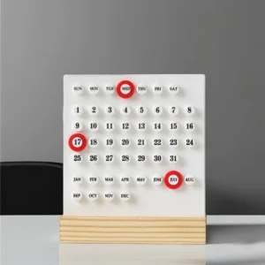 DIY Wooden and Acrylic Desk Calendar Decoration