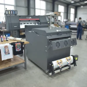 DTF Digital Printer 24 Inch A1 60cm DTF Double XP600 Print Head Transfer T Shirt Printing Machine With Powder Shaker Machine
