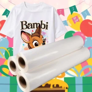 DTF Film 60cm*100m PET Transfer Paper with 99% Transfer Rate & Hot/Warm/Cool Peel for DTF Printer Clothing Bags & Accessories