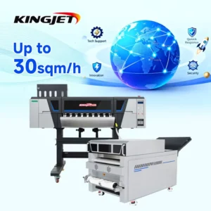DTF Printer Foil Transfer Kit with Glitter Foil, Glow Film, Software, and 8 Printheads