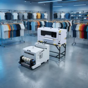 DTF Printer for Any Fabric A3 30 cm Dual XP600 with Powder Shaker Machine