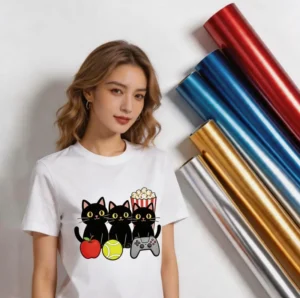 DTF Sublimation Heat Transfer Paper, Washable PET Film for T-Shirts, Hoodies, and All Fabrics
