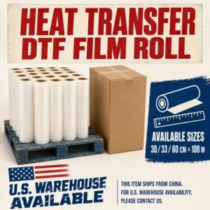 DTF Transfer Film 33cm A3 Size Roll Double-Sided Matte DTF Printing Film for Textile Printing Machines