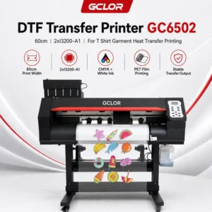 DTF Transfer Printer 6502 60cm 2xI3200-A1 for T-Shirt Garment Heat Transfer Printing