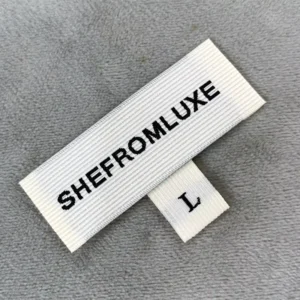 Damask Folded Satin Garment Neck Labels and Tags