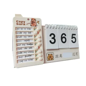 Day Countdown Calendar Table with To-Do List Chart for Kids, Checklist Board